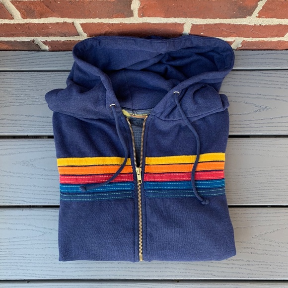 Aviator Nation 5 Stripe Zip Hoodie